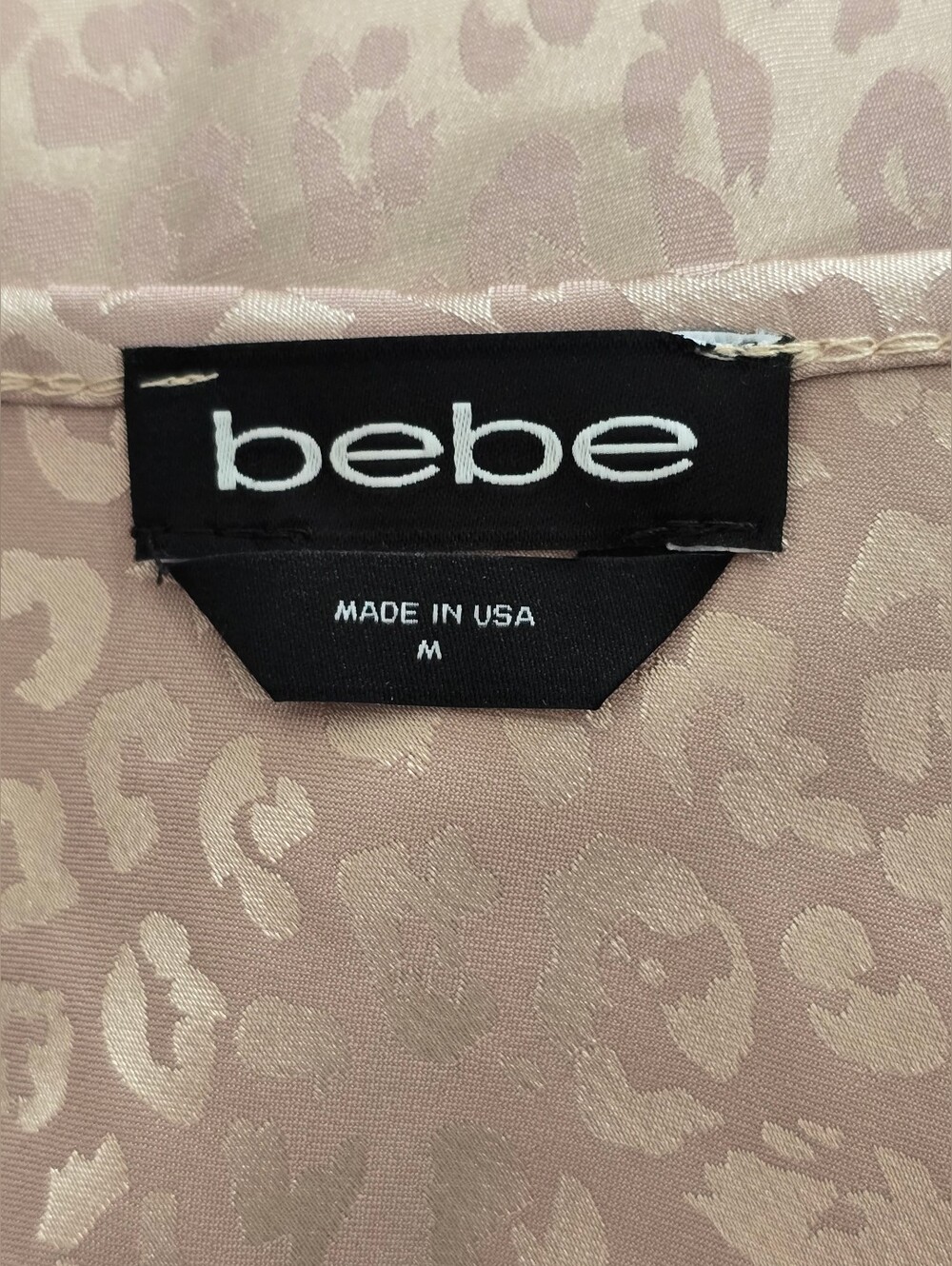 NEW Bebe Blush Satin Leopard Jacquard Cowl Midi Dress - Picture 6 of 8